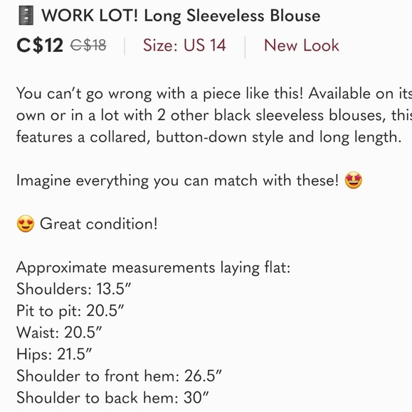 Long Sleeveless Blouse - Picture 9 of 9